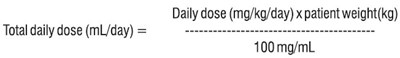 Total Daily Dose For Pediatric Patient (Total Daily Dose For Pediatric Patient)